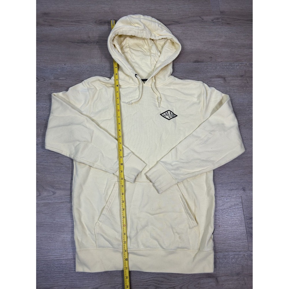 Vans Cream Yellow Black Long Sleeve Pullover Hoodie Womens Size Small
